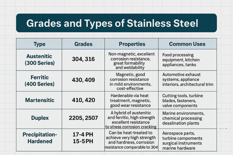 Overview of Stainless Steel Grades and Types - Megmeet